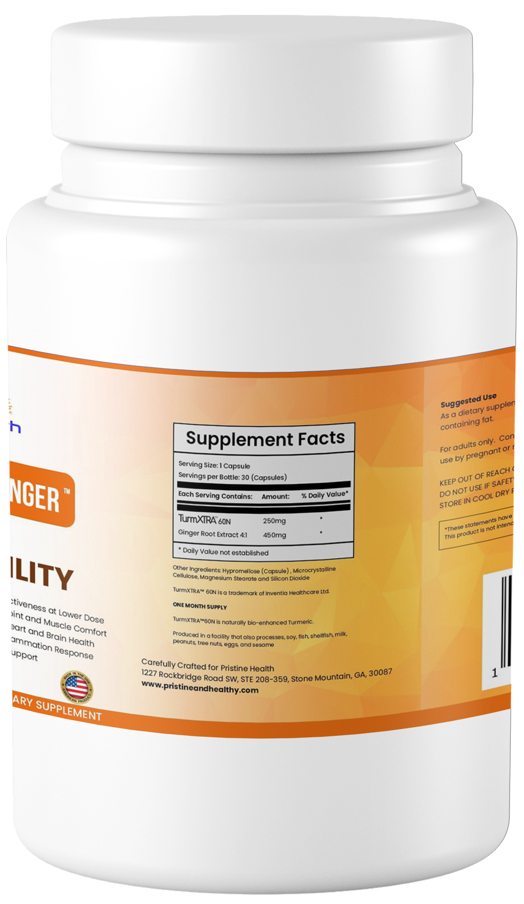 Pristine Health Curcuma Plus Gingembre